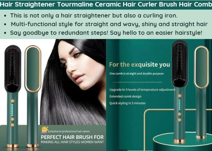 Rechargeable Hair Straightener & Curler Brush