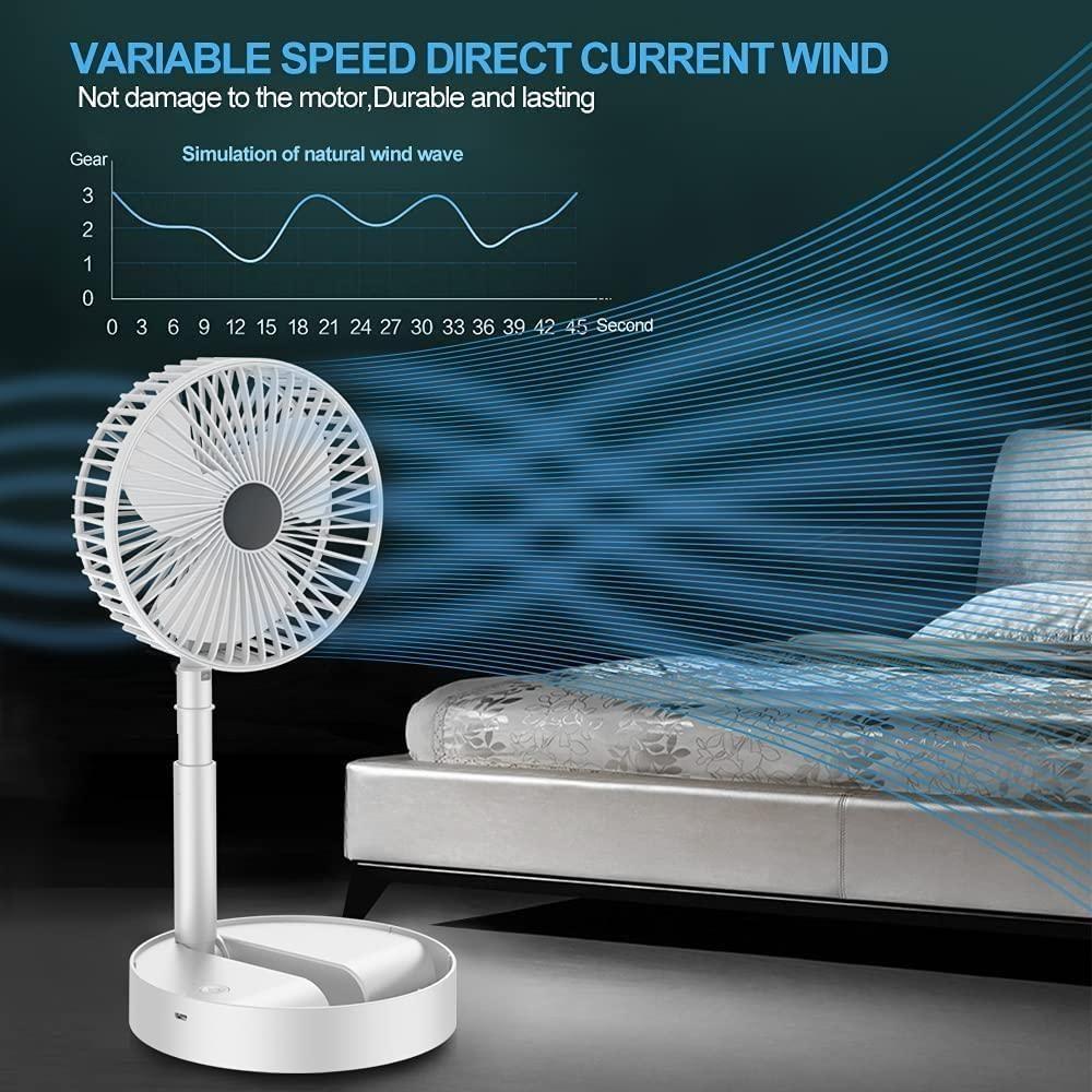 Adjustable Telescopic Rechargeable Standing Fan