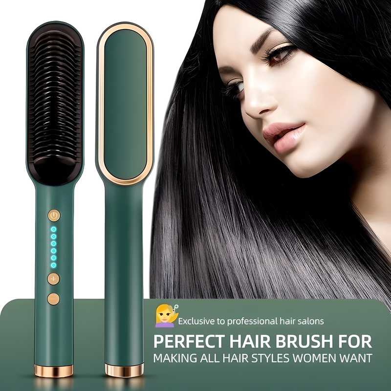 Rechargeable Hair Straightener & Curler Brush