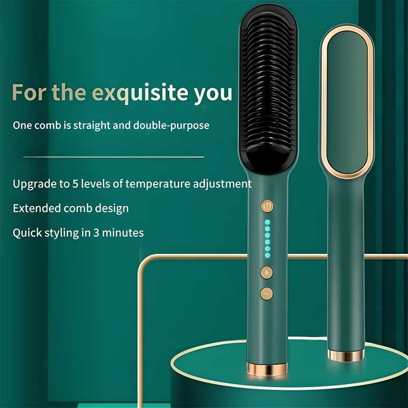 Rechargeable Hair Straightener & Curler Brush